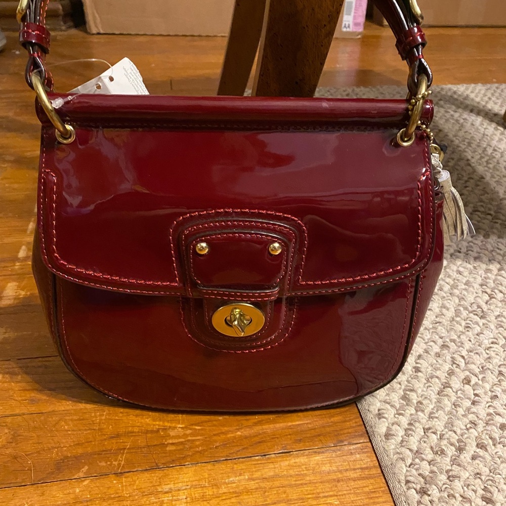 Coach Patent Red leather bag
